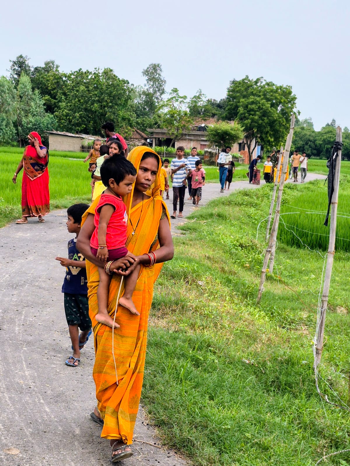 Families participating in a Sambhav Foundation community activity